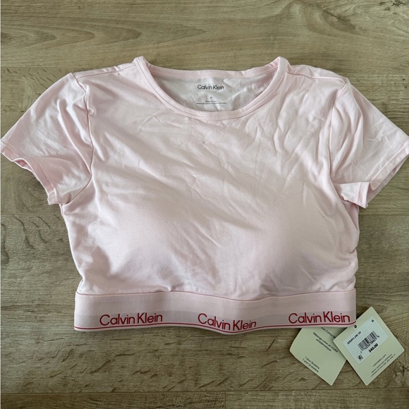Calvin Klein Underwear Tops - Calvin Klein Light Pink Crop Top